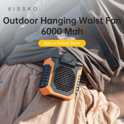 Vissko Outdoor Hanging Neck Fan Waist Fan 6000mah Mini Porta