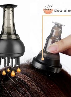 Couro cabeludo massageador aplicador líquido pente para o c