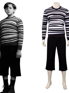 Wednesday addams pugsley cosplay traje outfits halloween car