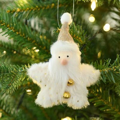 árvore de Natal pingente pequeno decora??o, pelúcia branca