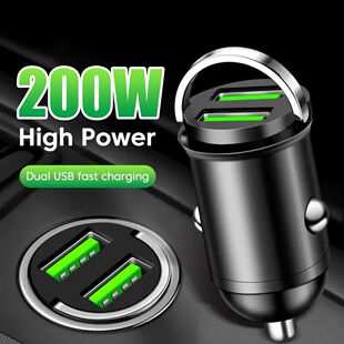 Mini cargador USB Dual para coche, adaptador de carga rápid