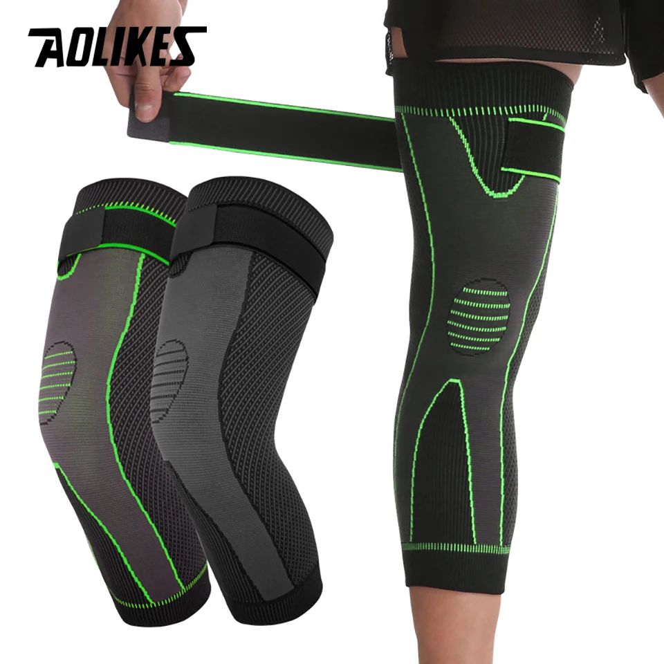 Aolikes 1 p?s compress?o joelho apoio pads alongar tarja esp