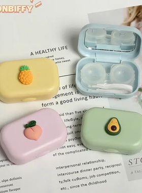 2023 caso de lente de contato cosmética menina bolso mini l