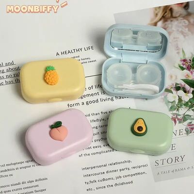 2023 caso de lente de contato cosmética menina bolso mini l