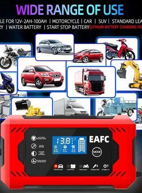 EAFC-cargador de batería inteligente para coche y motocicle
