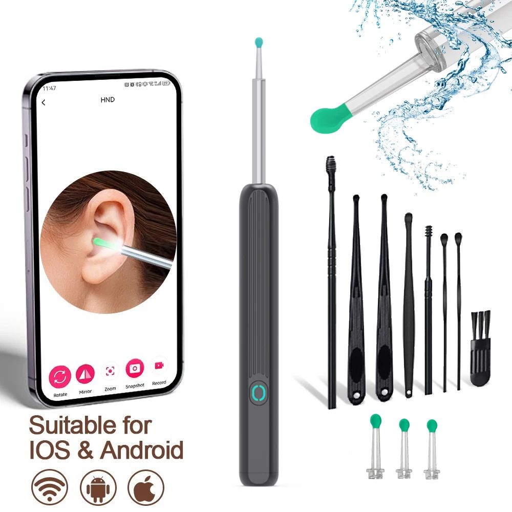 Smart Visual Ear Cleaner HD Ear Sticks Otoscope USB C Chargi