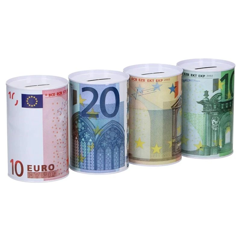 Quadrado Piggy Bank Logbook Série Tin Plate Box Dinheiro Sa