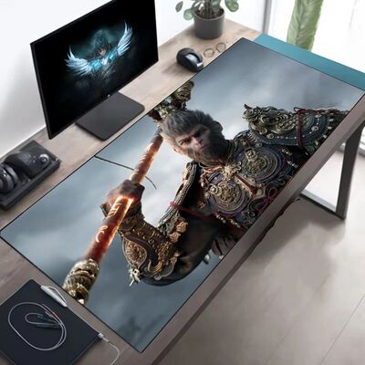 Jogo mito preto wukong macaco anime mousepad escritório peq