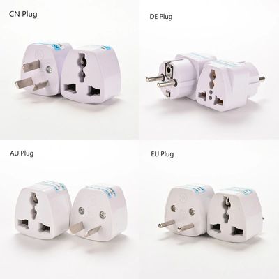 Adaptador de enchufe Universal EU UK US GER AU CHN, adaptado