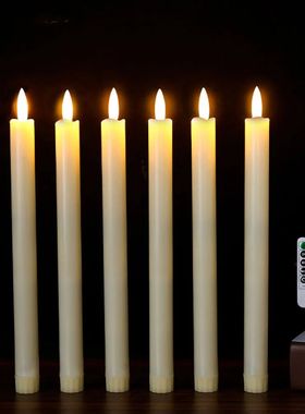 3x25cm pilar elétrico vela amarelo cintila??o mesa de janta