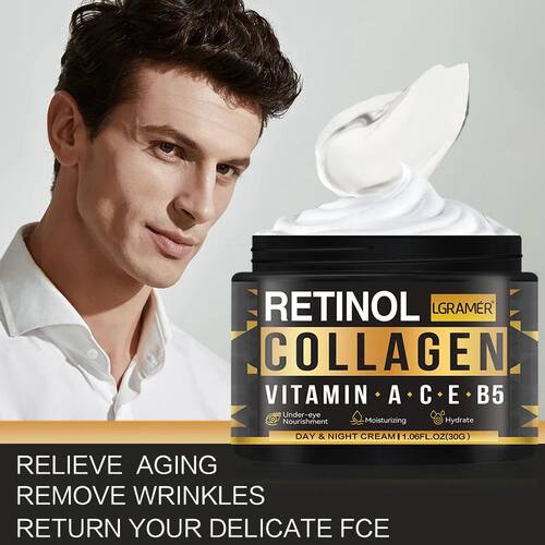 Men's Retinol Collagen Face Cream Skincare Moisturizing Brig