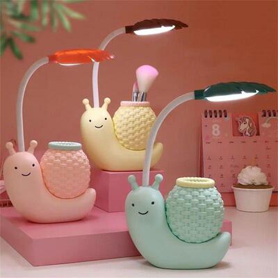 Cartoon LED Snail Desk Lamp Children Bedroom Night Light  Re