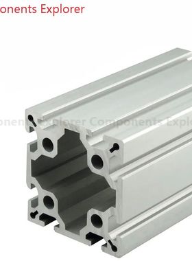 Perfil de extrusión de aluminio plateado, 300mm, 100100, Ta