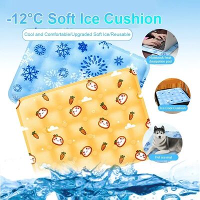 Self Cooling Pet Mat for Dogs Cats Breathable Ice Silk Pad w