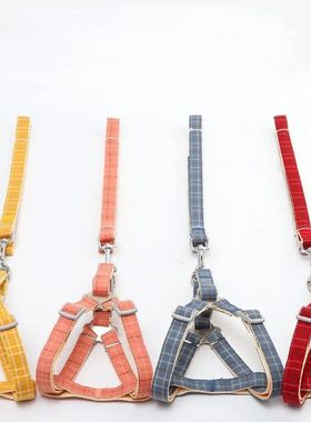 Arnés reflectante para perro y gato, conjunto de cuerda par