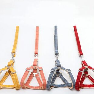 Arnés reflectante para perro y gato, conjunto de cuerda par