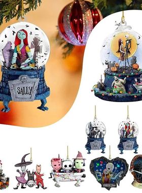 Ornamento pendente liso para a véspera de Halloween Jack e