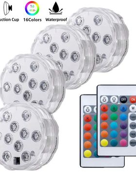 Luces LED sumergibles con control remoto para piscina, lámp