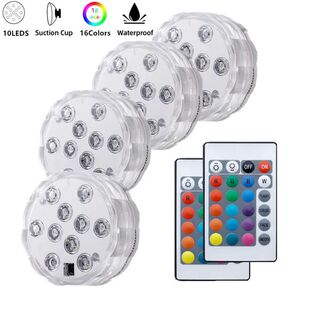 Luces LED sumergibles con control remoto para piscina, lámp