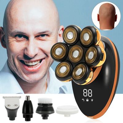 Afeitadora eléctrica flotante 7D para hombre, máquina de a