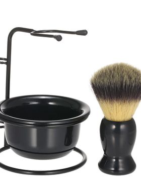 Juego de soporte y tazón para brocha de afeitar para hombre