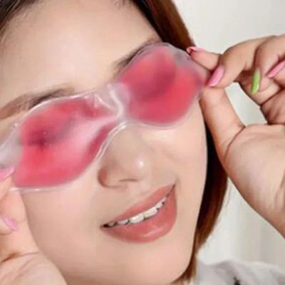 Gel Eye Mask para Dormir, Gel de Compressa Fria Quente Reuti