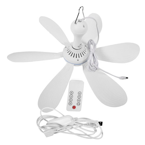 Silent 6 Leaves USB Powered Ceiling Canopy Fan with Remote C
