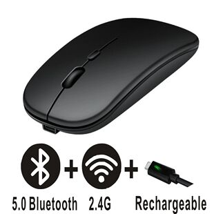 Sem Sil Recarregável Mouse Duplo 5.2 Modo Bluetooth Fio