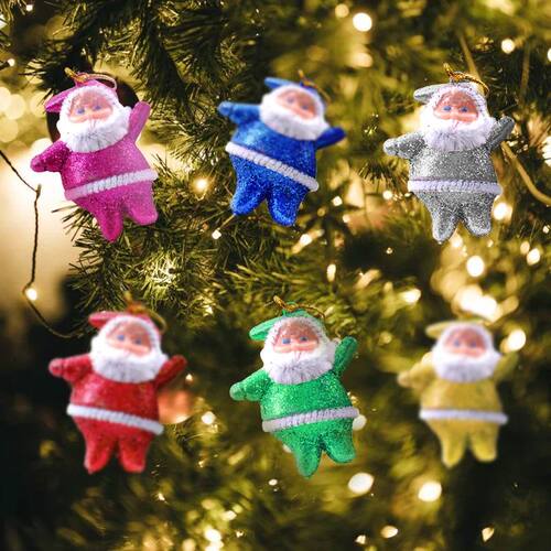 Colorido Papai Noel Christmas Tree Pendant Ornamentos, Decor