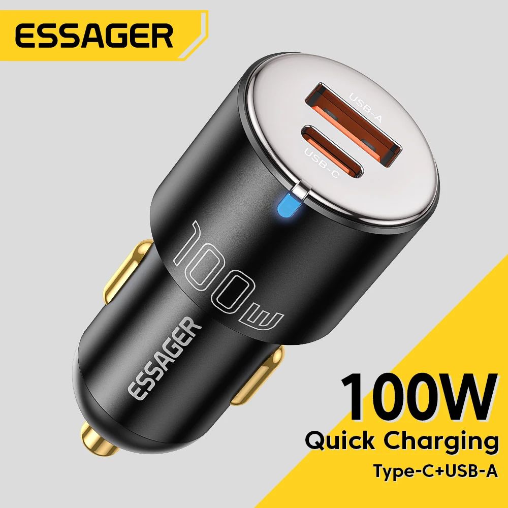 Essager Cargador Rápido para Coche, Dispositivo de Carga R
