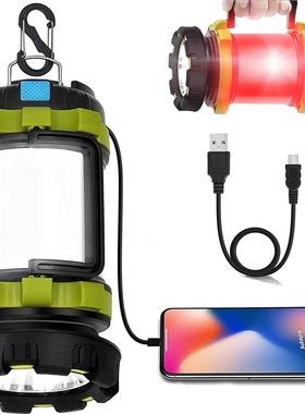 Camping lanterna recarregável 3000 capacidade Power Bank Ca