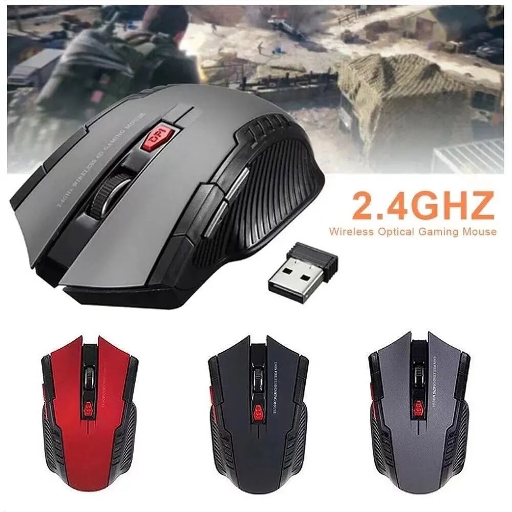 Rato sem fio 2.4GHz Mouse óptico com receptor USB Gamer 160