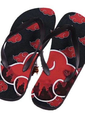 Chinelos Naruto Cartoon para Homens e Mulheres, Kakashi, Sas