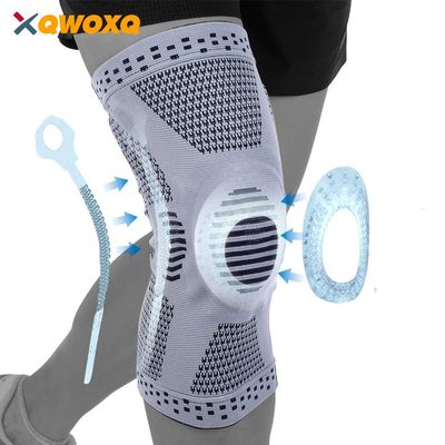 Profissional Joelho Mangas de Compress?o com Patella Gel Pad