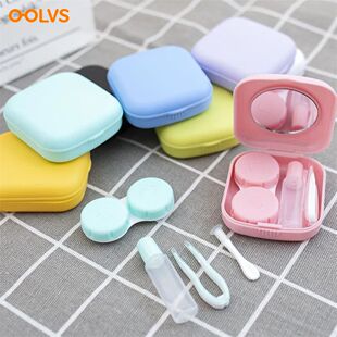 lentes estojo espelho colorido com contato Conjunto