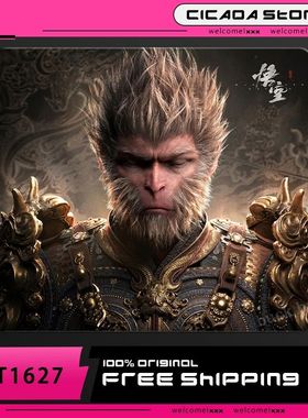 átomo Preto Wukong Vidro Temperado Mouse Pad, Personalizado