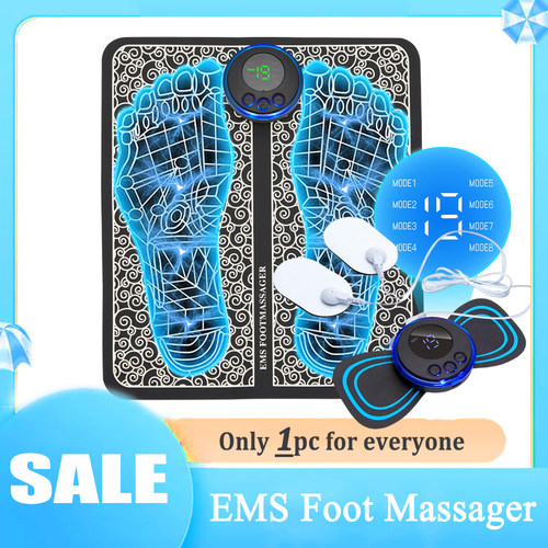 EMS Electric Foot Massager Mat, TENS Feet Massager Pad, Este