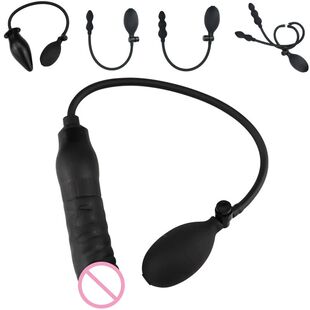 Plug para homens dild silicone inflável anal mulheres