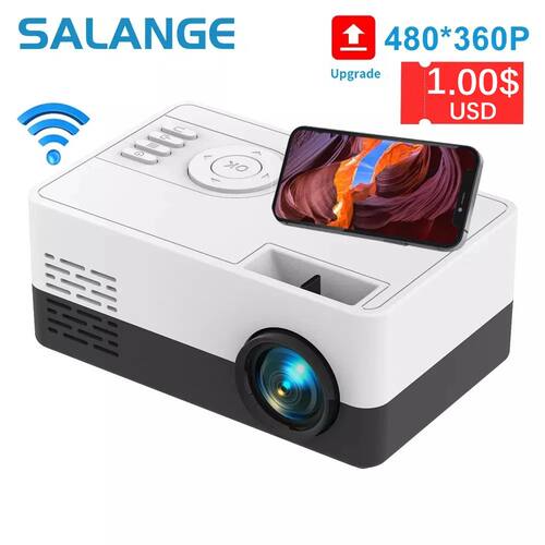 Salange proyector J15 Pro 480*360 píxeles apoya 1080P HDMI