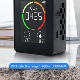 Detector de calidad del aire y humedad, medidor de CO2 para