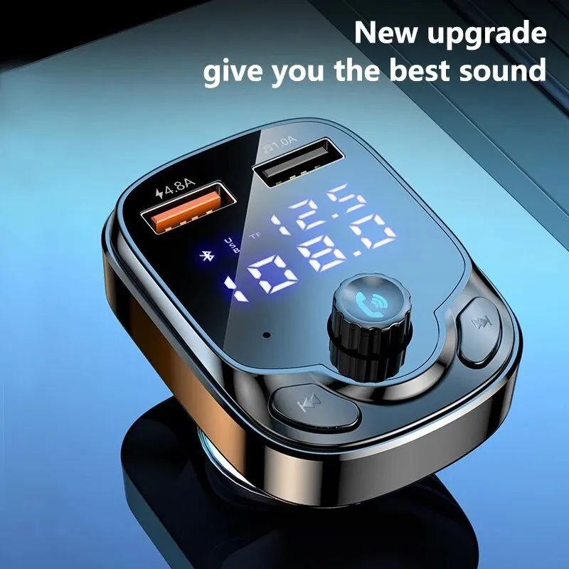 Transmisor FM con Bluetooth 5,0 para coche, cargador rápido