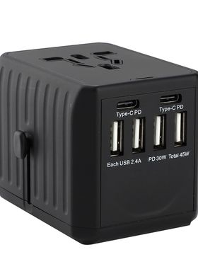Adaptador Dual tipo C con 4 puertos USB de carga rápida, sa