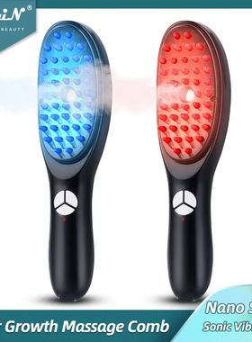 Ckeyin vibra??o s?nica couro cabeludo massageador luz terapi