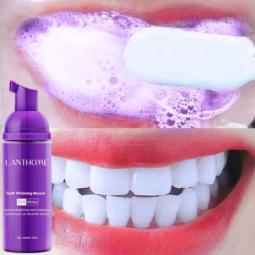 Roxo Clarear Dentes Creme Dental, Limpeza de Espuma, Removen