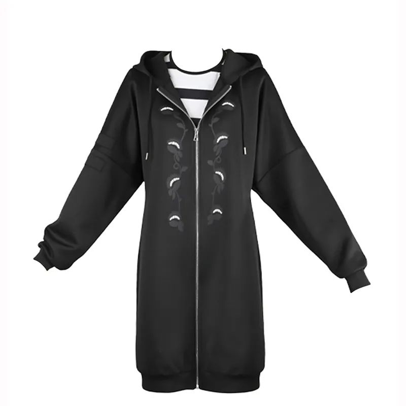 Quarta-feira Mulher Zipper Hoodie Quarta-feira Addams Cospla
