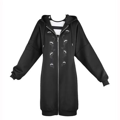 Quarta-feira Mulher Zipper Hoodie Quarta-feira Addams Cospla