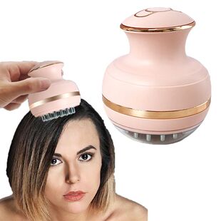 Ems massageador de cabe?a elétrica sem fio massagem couro c