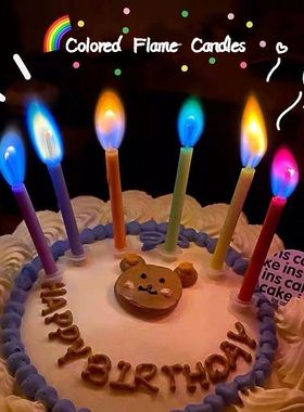 Vela Chama Colorida para Sobremesa, Festa de Aniversário, B