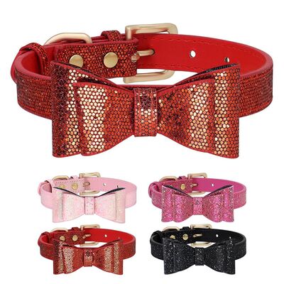 Collar de cuero ajustable con lazo para perro y gato, acceso