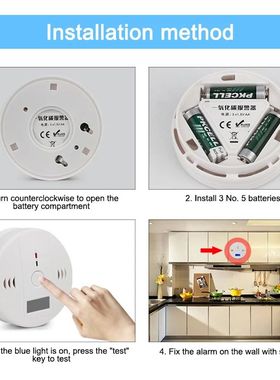 Sensor de alarma de CO independiente, Detector de monóxido